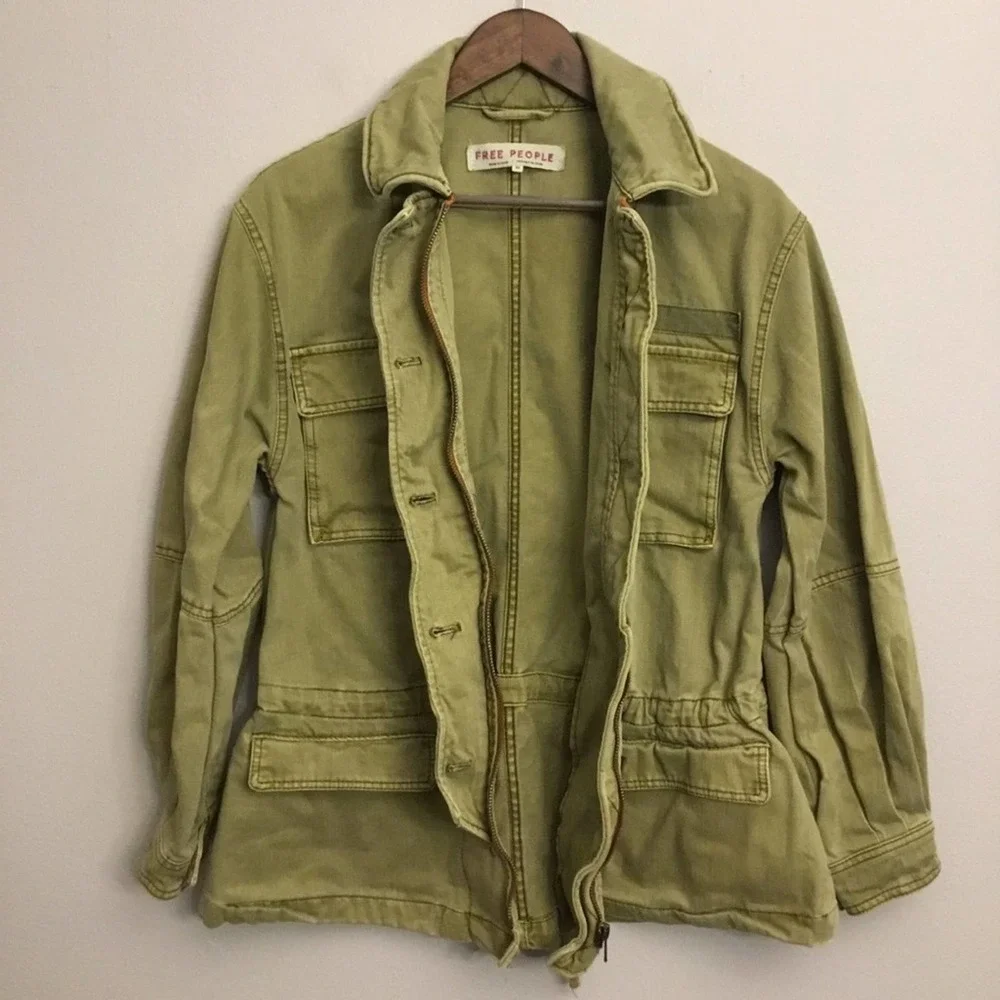 Free People Seize The Day Military Oversized Jacket Size XS